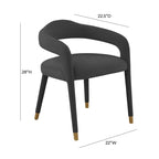 Chaise de salle à manger en velours