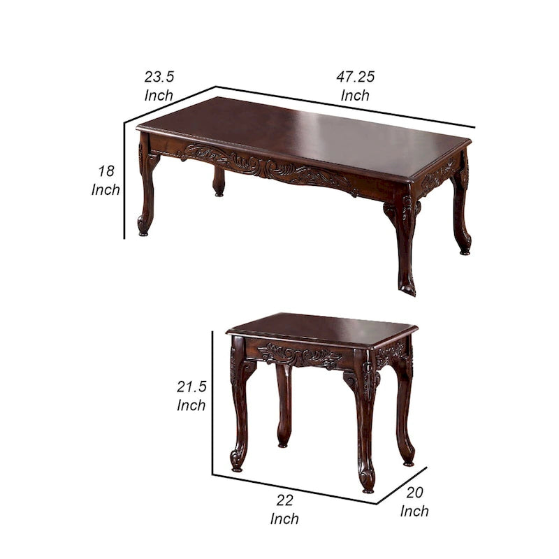 TABLE 3 PIÈCES classique, finition merisier