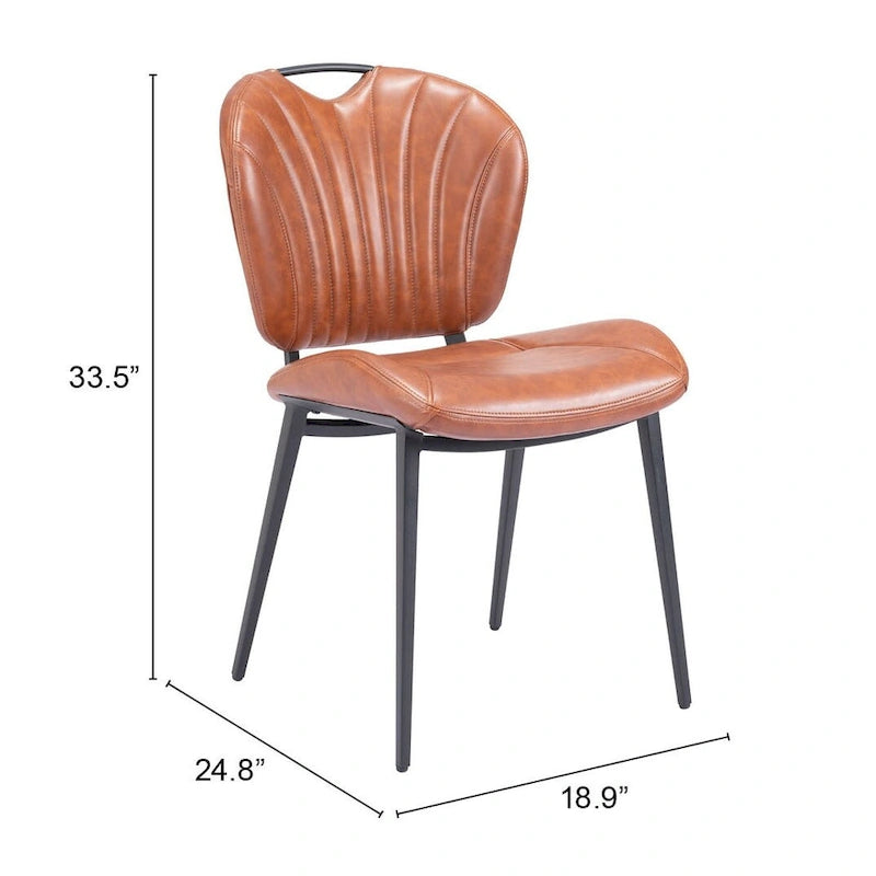 Chaise de salle à manger (lot de 2) - Produit 1 (en po) : 18,9 L x 24,8 P x 33,5 H