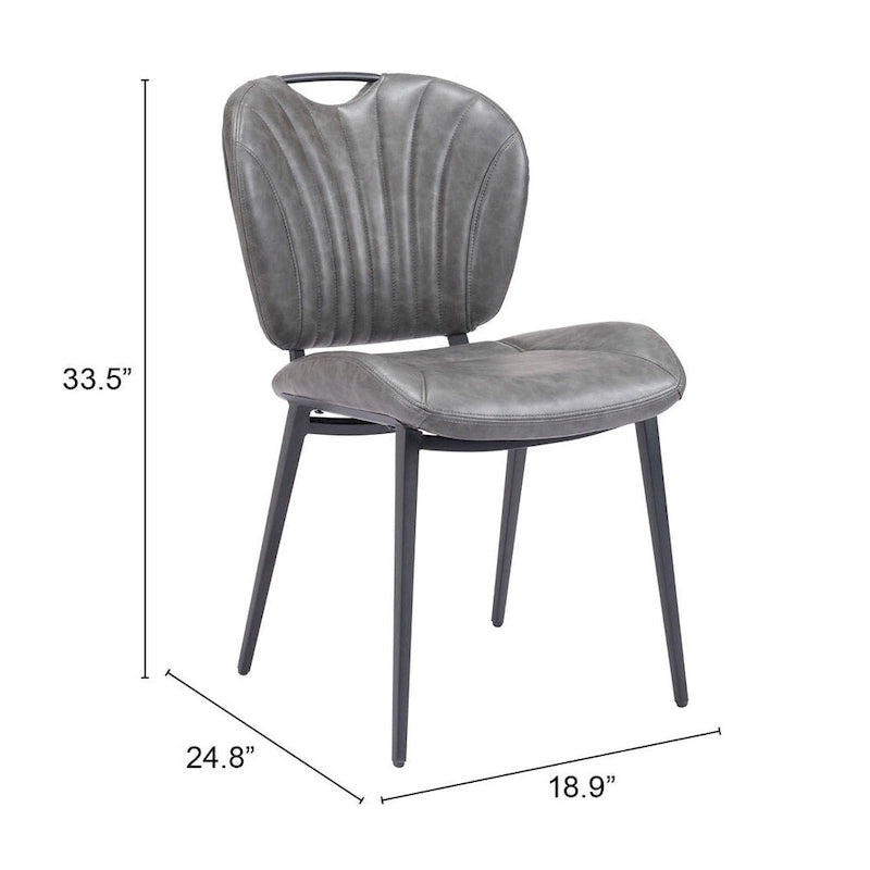 Chaise de salle à manger (lot de 2) - Produit 1 (en po) : 18,9 L x 24,8 P x 33,5 H