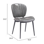 Chaise de salle à manger (lot de 2) - Produit 1 (en po) : 18,9 L x 24,8 P x 33,5 H
