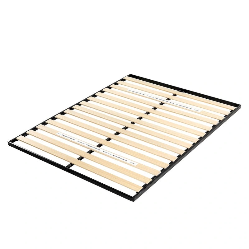 Panneau de lit métallique de 1,6 pouce avec lattes en bois par