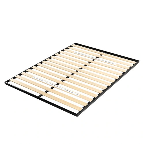 Panneau de lit métallique de 1,6 pouce avec lattes en bois par