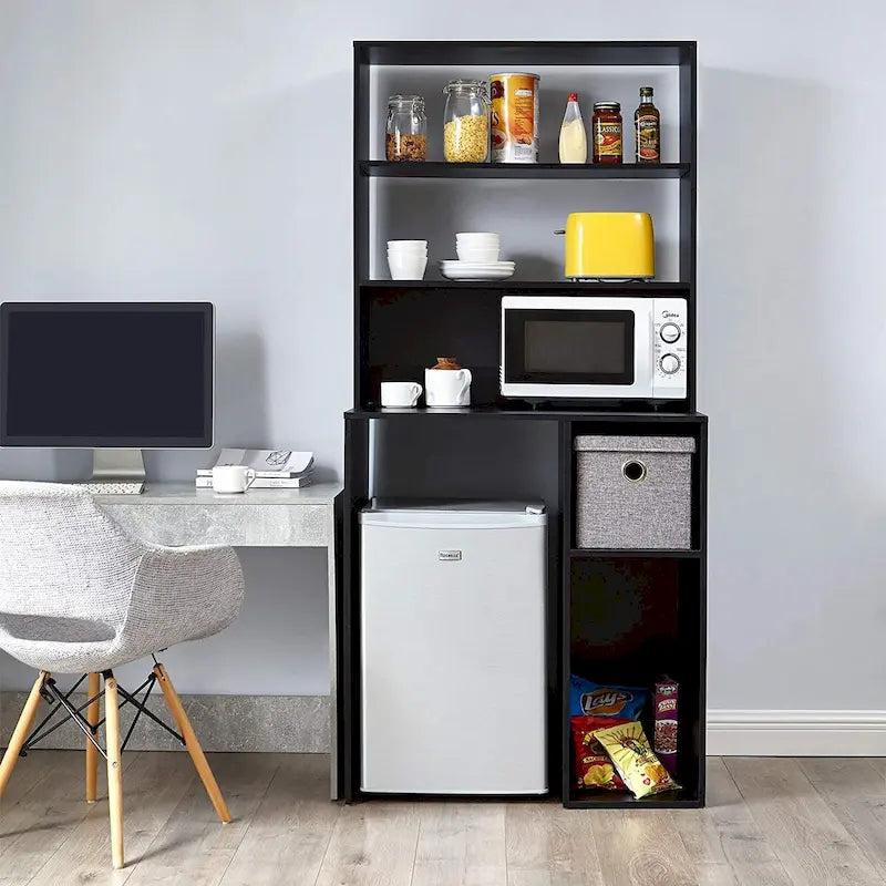 Mini-étagère de rangement pour mini-réfrigérateur de chambre (avec étagère supérieure)