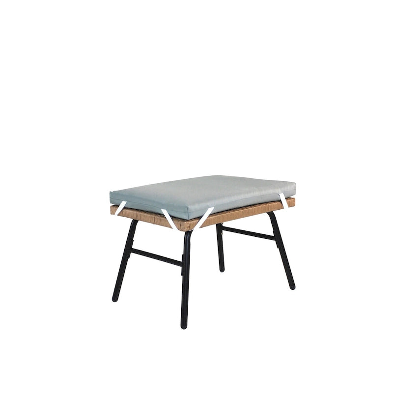 Fauteuil œuf et pouf en osier pour jardin extérieur