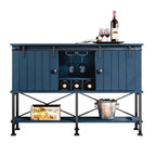 Cave à vin 52 pouces avec porte coulissante et étagères réglables - 52 L x 38 P x 15,5 H