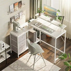 Bureau d'ordinateur réversible en forme de L