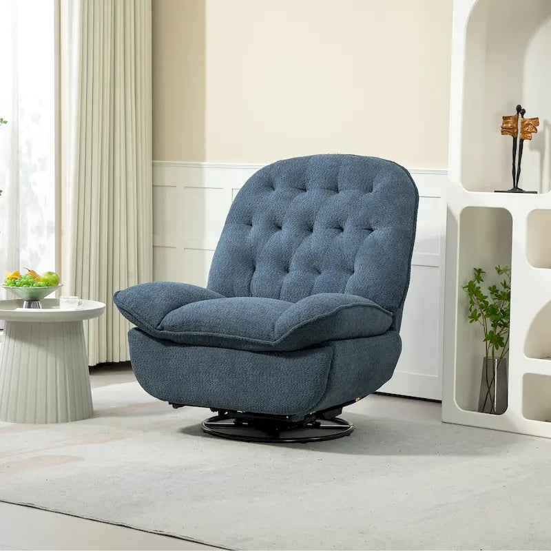 Fauteuil inclinable pivotant à 360 degrés en chenille moderne, ensemble de 1