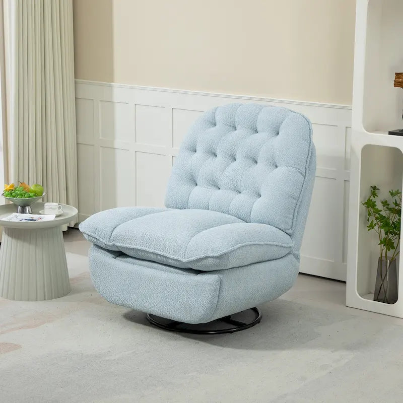 Fauteuil inclinable pivotant à 360 degrés en chenille moderne, ensemble de 1