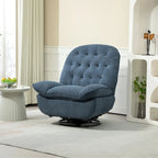 Modern Chenille 360-Degree Swivel Recliner, Set of 1